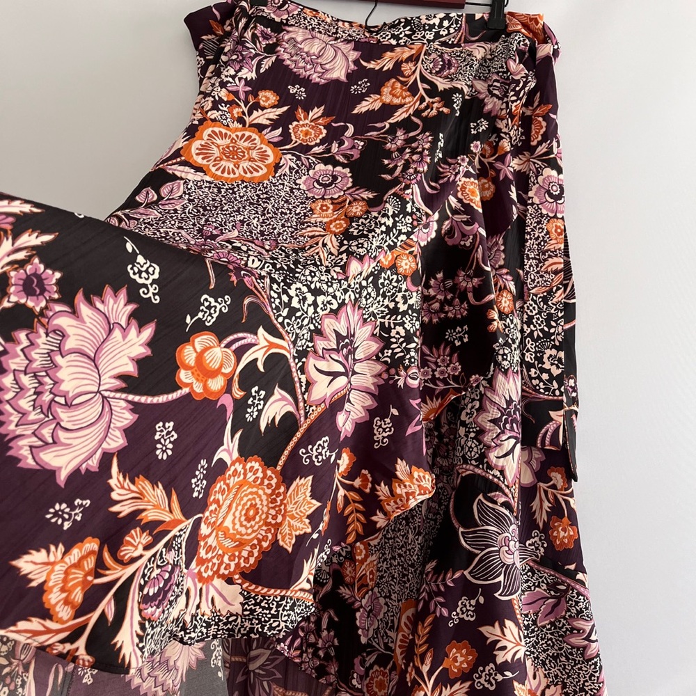NWT Anthropologie Maeve Ruffled True Wrap Floral Flowy Maxi Skirt - Picture 15 of 17